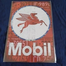 8"X12" Metal Sign Man Cave Garage Bar Gas Station Wall Art Flying Pegasus Mobil