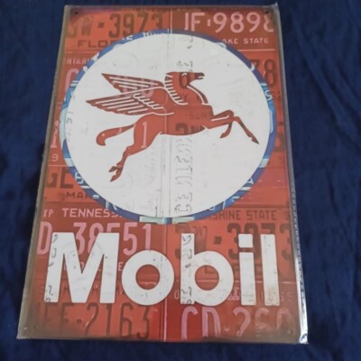 8''X12'' Metal Sign Man Cave Garage Bar Gas Station Wall Art Flying Pegasus Mobil