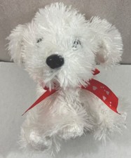 White Valentine Puppy Dog 8" plush Dan Dee