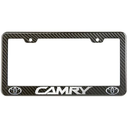 Toyota Camry License Plate Frame Carbon Fiber Look Glossy Plastic eBay