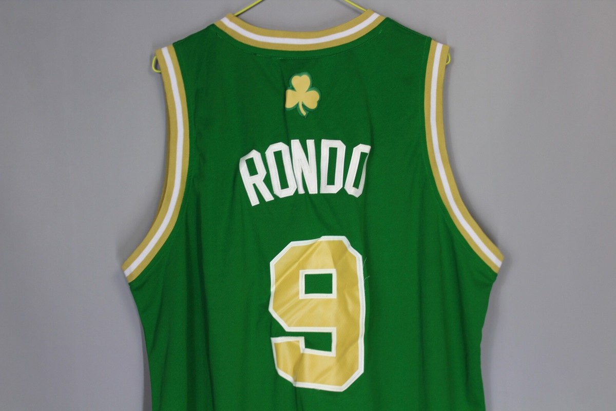 RARE NBA ADIDAS BOSTON CELTICS RAJON RONDO JERSEY ST PATRICKS DAY