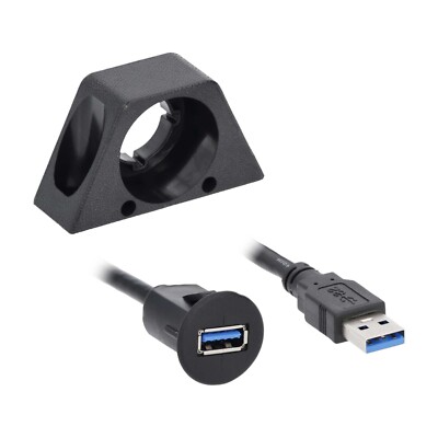 The Install Bay IBR136 USB 3.0 Charge And 1ft Data Flush Mount Car Adapter