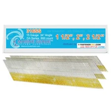 1-1/2" to 2-1/2" DA ANGLE FINISH NAILS 15GA 316SS 600ct | MDA-VP17-25