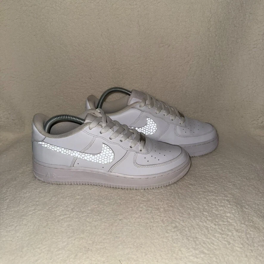 Nike Air Force 1 Low Customs bilancia bianca riflettente taglia 8 5 W 7 anni