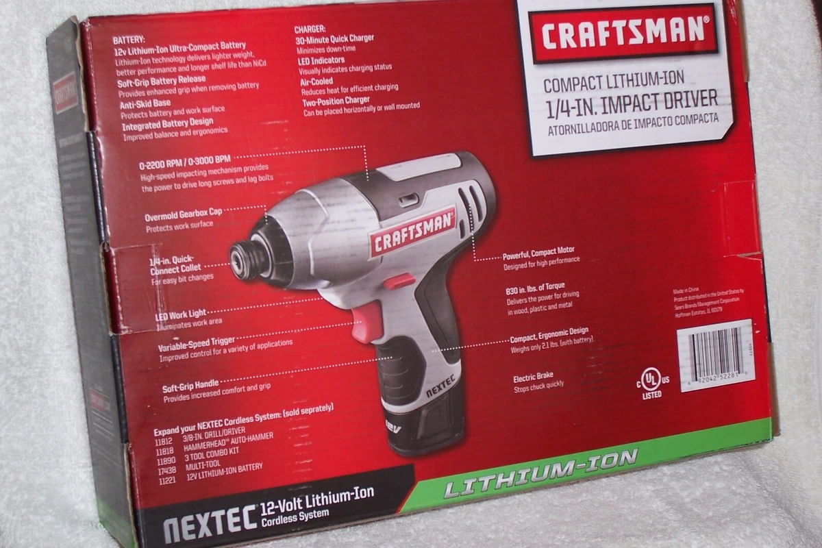 CRAFTSMAN Nextec 12V Compact Lithium Ion 1 4