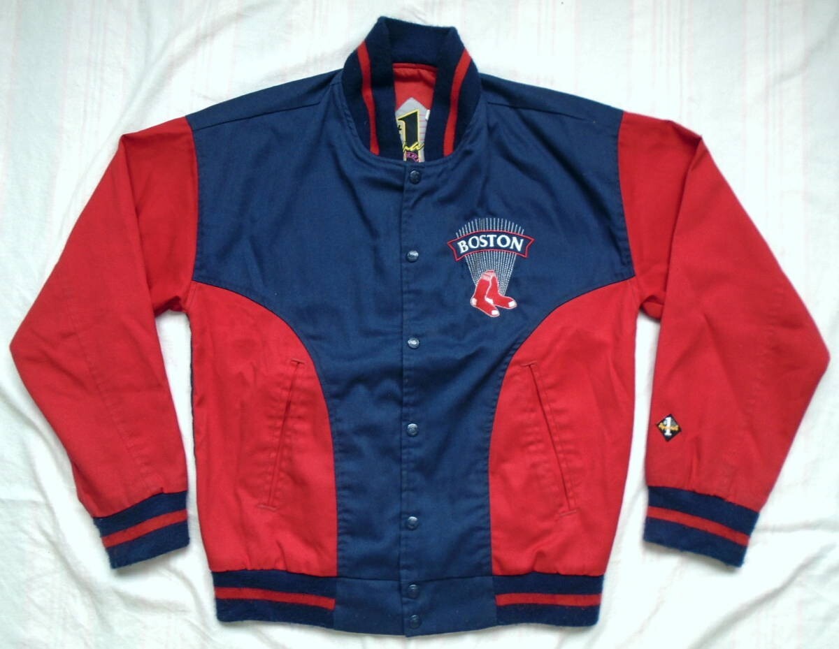 Vintage 90s Boston Red Sox MLB Baseball Button Front Stadium