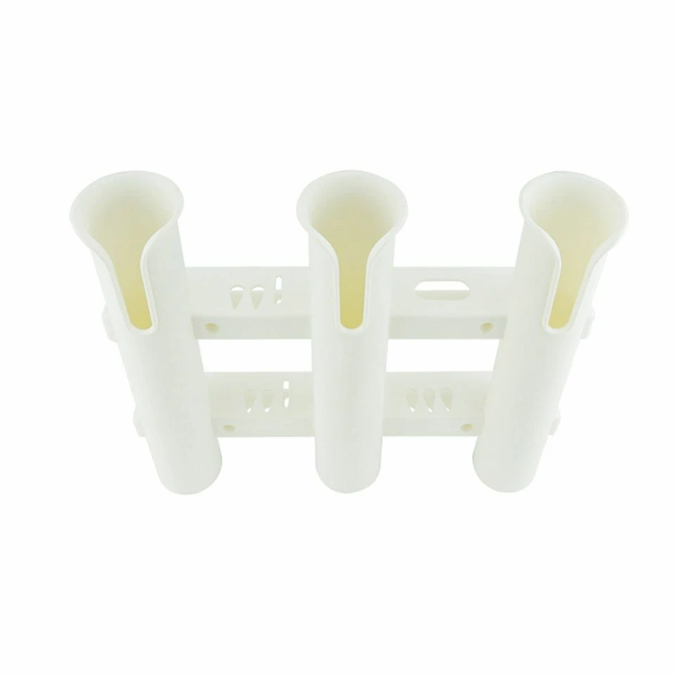 US 3 Tube Boat Fishing Rod Holder Boat Marine Plastic Mount Rack for Yacht Kayak - Image 3 of 4