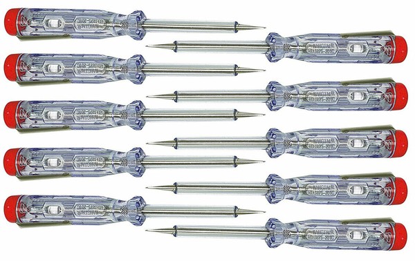 10X StromprüFer 120-250V 60Mm PhasenprüFer SpannungsprüFer Schraubendreher-image