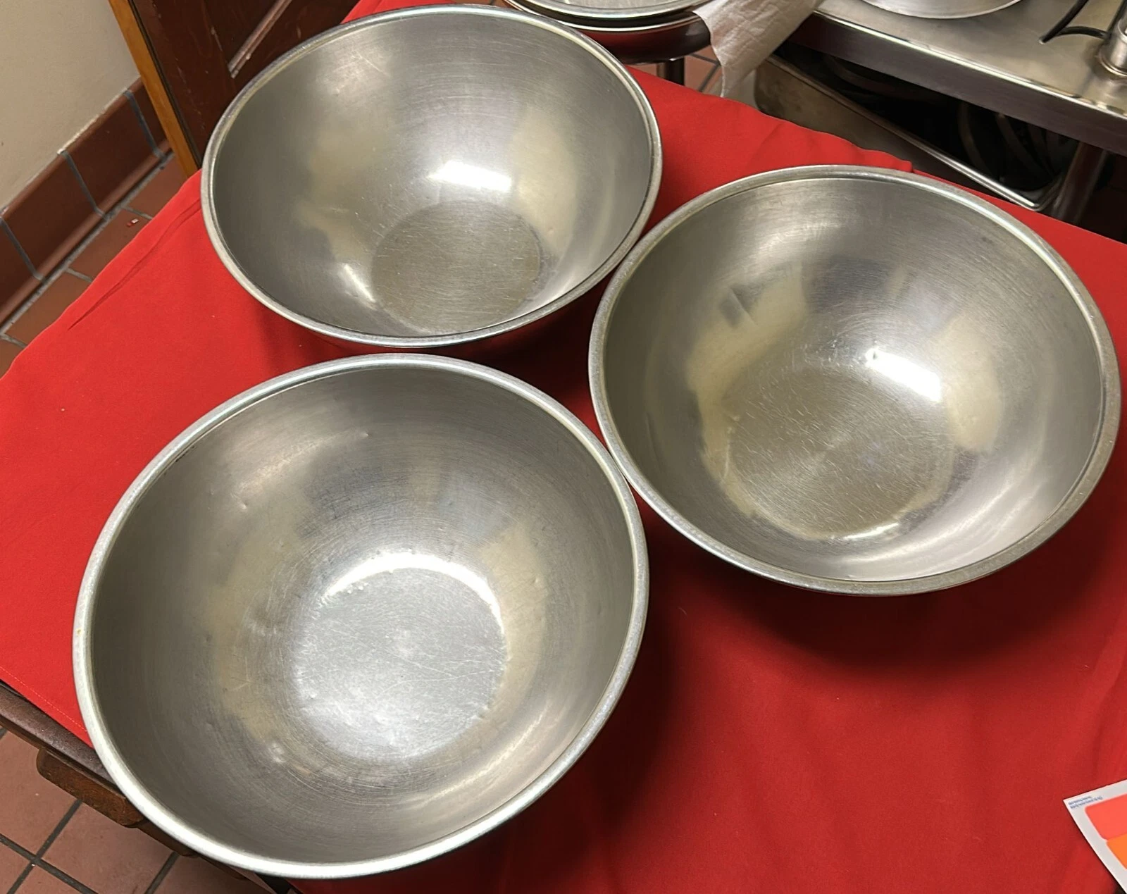 (3) Bowls S/S 13 Quart Mixing Bowl
