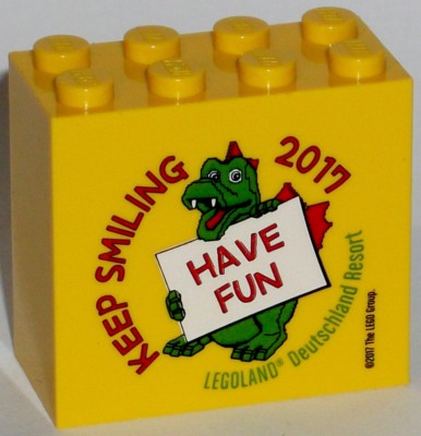 LEGO LEGOLAND Sammelstein Sonderstein Promostein KEEP SMILING 2017 HAVE FUN