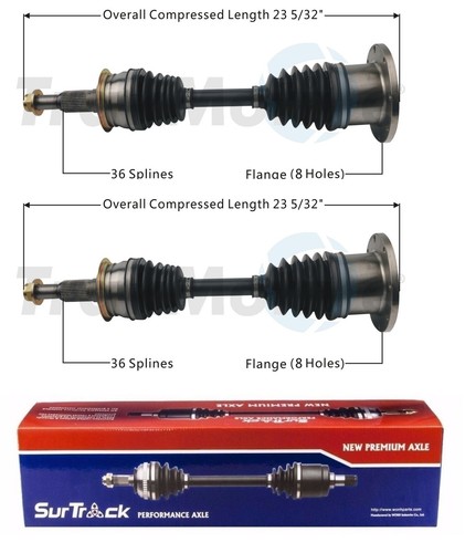 Front Axle Shaft AUTOCLUB 4WD Front For GMC Sierra Yukon XL 1500 Chevrolet Silverado Suburban Avalanche 1500 Tahoe Cadillac Escalade ESV EXT K1500 Cv Joint Cv Axle