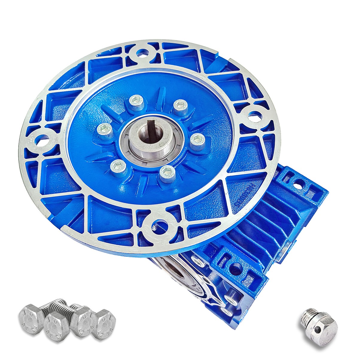 NMRV063 80B5 Worm Gearbox Speed Reducer Flange Ratio 7.5:1-100:1