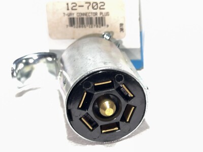 POLLAK 12-702E Connector 7-Way Metal Plug RV Boat Trailer Camper