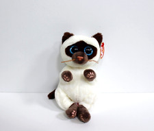 Ty Beanie Babies Beanie Bellie Miso The Siamese Cat Stuffed Animal Plush 6" NWT