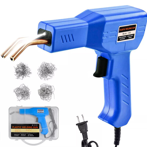 Hot Stapler Car Bumper Fender Fairing Welder Gun Plastic Repair Kit with Staples-image
