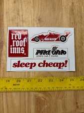 VINTAGE RED ROOF INNS MID OHIO RACING STICKER INDY CAR CART IMSA IROC SCCA DECAL