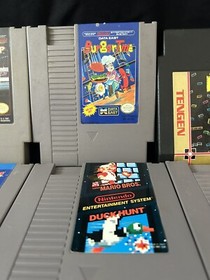 6 Nintendo NES Games Burgertime, Robocop, Spy Hunter, Duck Hunt, Klax, SnakeRatt