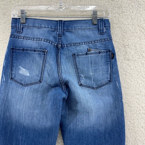 Jeans PD&C ragazzo taglia 16 blu denim rilassato gamba larga lavaggio med invecchiato 28 x 28 - Foto 9 di 10