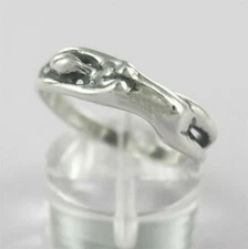 Goddess Band Ring .925 Sterling Silver Nude Woman Beauty Power Hero