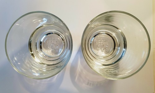 Vintage Pair of Bells Whiskey 200ml Tumbler Glass Embossed Bottom 8 Years Old - Picture 7 of 8