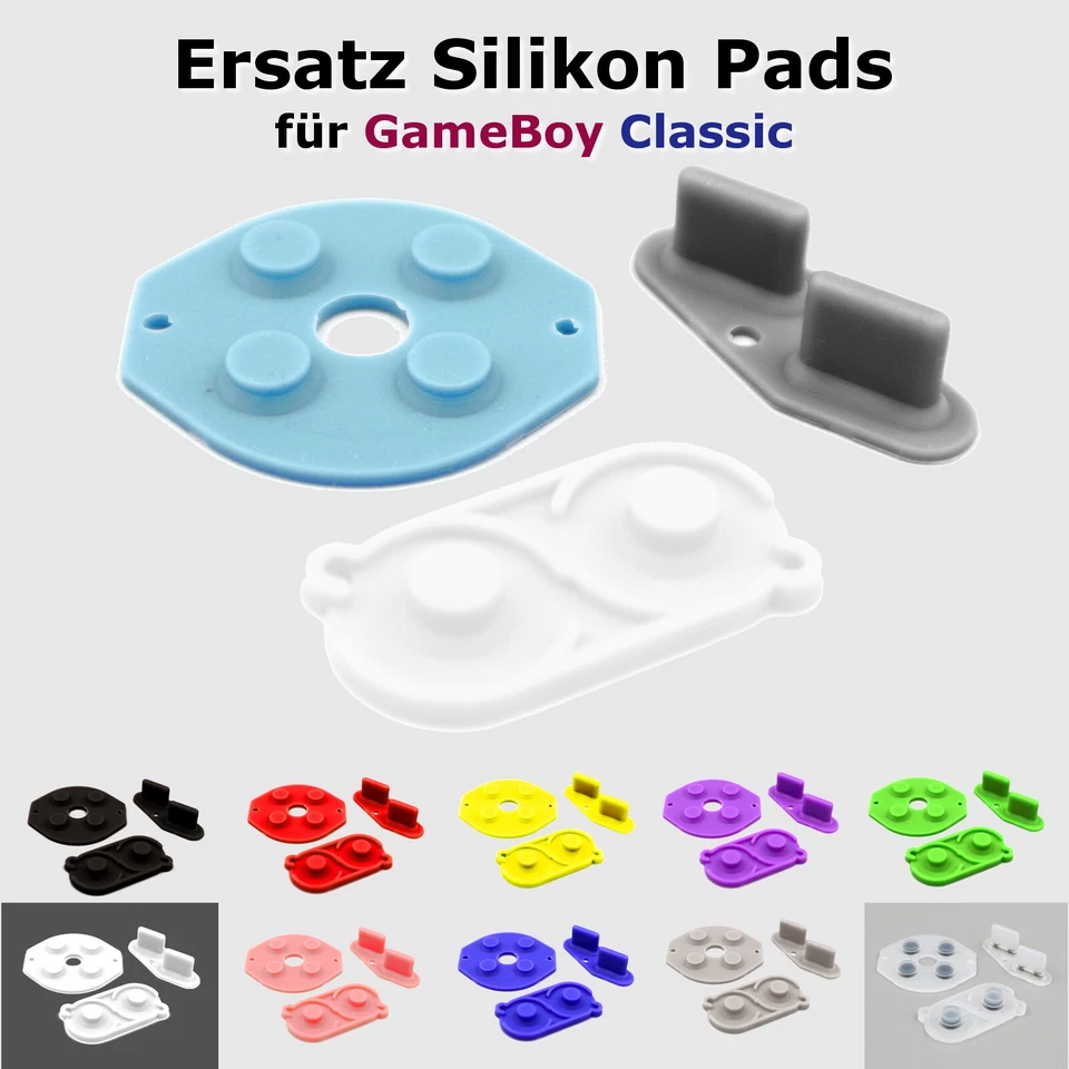 Pad in silicone di ricambio per Nintendo GameBoy Classic DMG - pulsanti Start Select in gomma