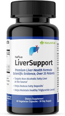 NatureKue Nafliva LiverSupport Supplement 60 Veg Capsules Exp 07/26