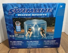 NEW Swimline #9073 Swimming Pool Inflatable Ice Cube Habitat Fun Float 49” Sq.