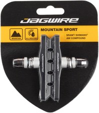 Jagwire Mountain Sport V-Brake Pads - All-Weather Durable Threaded Post, Black