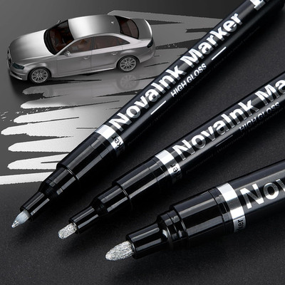 3Pcs Silver Liquid Mirror Chrome Markers Permanent Art Liquid Chrome Marker Set,