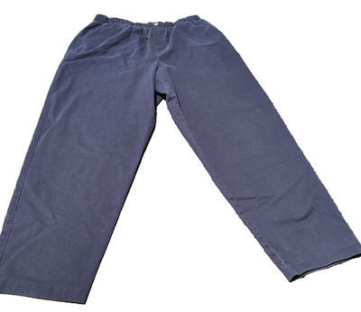 Classic Elements Women s Pants Size 16 Blue Elastic Waist Casual Comfort Fit