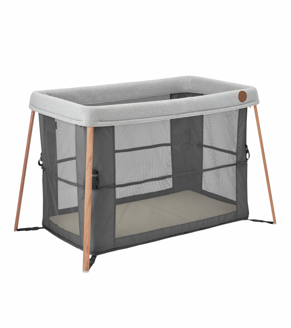 Maxi-Cosi Iris Travel Cot 2 Levels Essential Graphite RRP£169.99 2 Yr Warranty