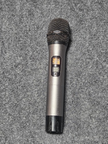 2-Channel UHF Wireless Microphone Handheld Mic System Dual Antenna Gray 