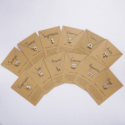 Zodiac Sternzeichen Kette Damen Gold Silber Halskette Minimalistischer Schmuck