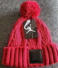 Jordan Jumpman Red And Black Knit Beanie Hat Unisex Youth Size Fits 8/20