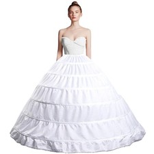 Full Shape Crinoline Petticoat Underskirt for Wedding Cosplay White