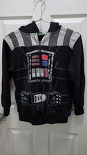 Star Wars Darth Vader Youth Hoodie Zip Up Mask Costume Black Kids Jacket