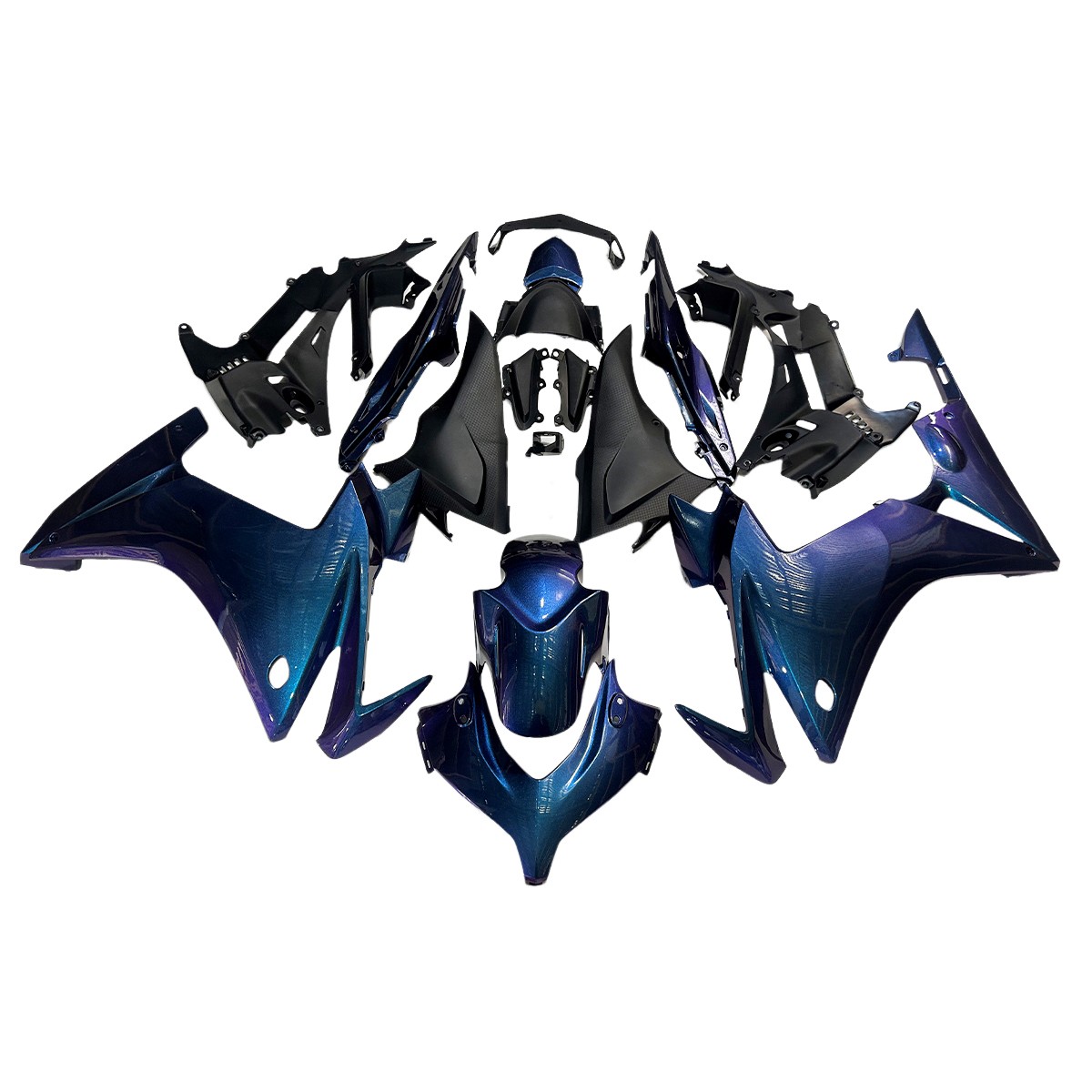 Chameleon Purple Blue Fairing Kit for Honda CBR500R 2013 2014 2015 ABS Bodywork