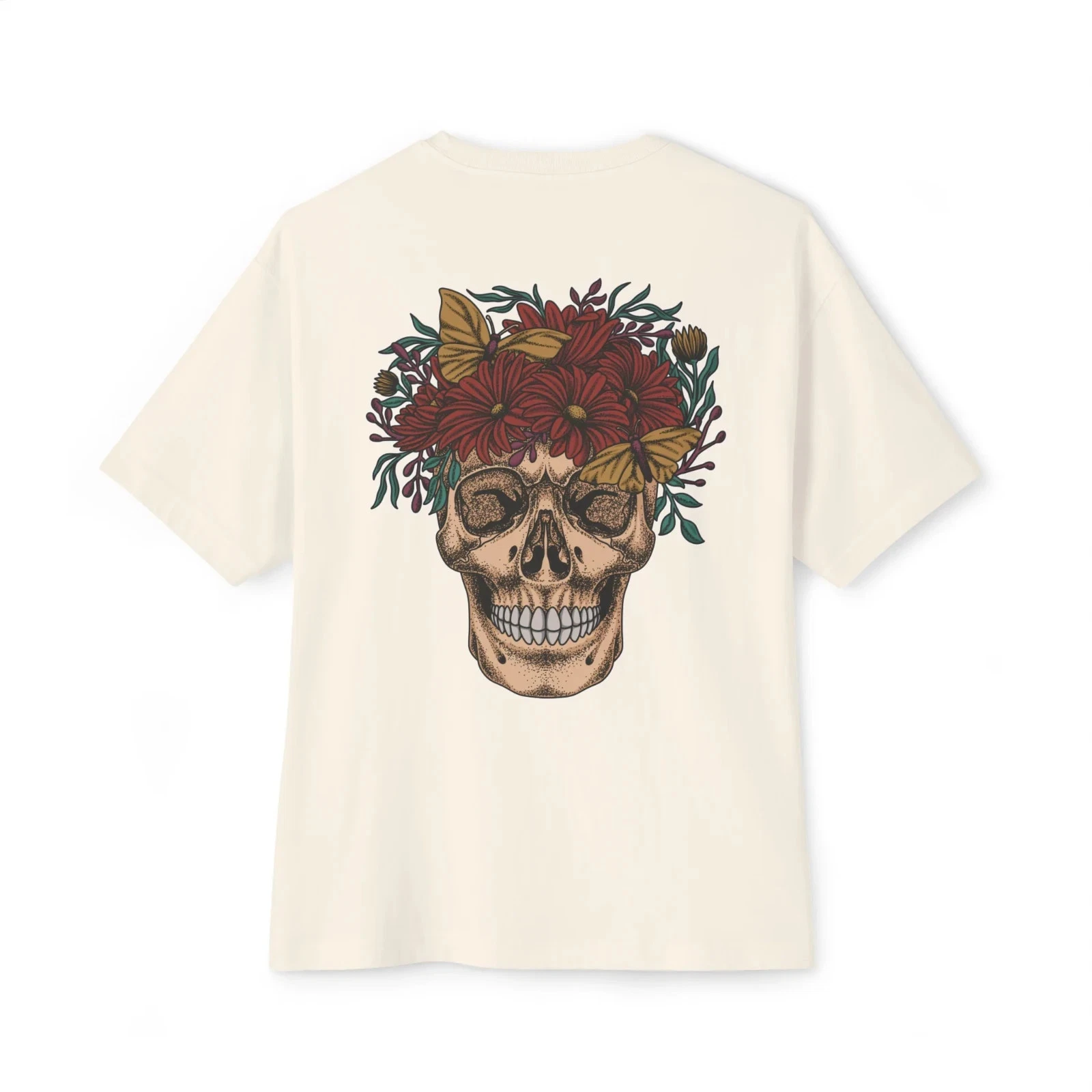 Mens Oversized T-Shirt Back Print Streetwear Graphic Baggy Tee Workout Top