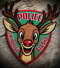 Patch ~ ALASKA AK ANCHORAGE APD POLICE CHRISTMAS EDITION RUDOLPH VERY LIMITED