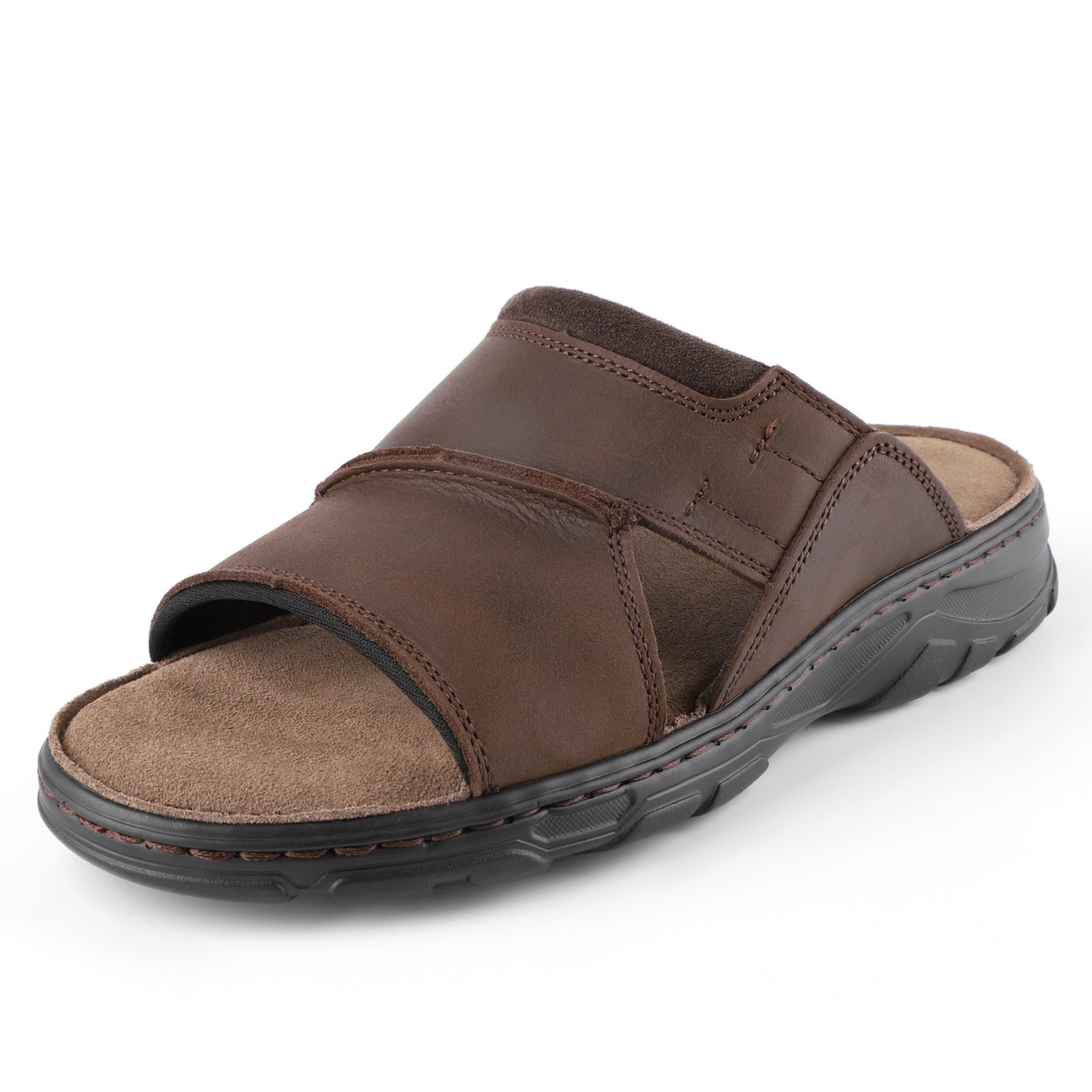 Remot Men's Leather Sandals Thick Bottom Non-slip Lightweigh