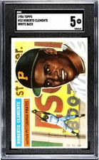 1956 Topps Roberto Clemente #33 White Back SGC 5
