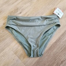 NWT Shade Shore Mid Rise Green Bikini Bottom Size Small