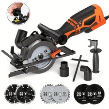 4.5 Inch Mini Compact Circular Saw with Laser Guide,5.2A 7000RPM Power Saw