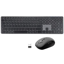 M9250 Wireless Keyboard Mouse Combo,Scissors Mechanism QWERTY Silent Wireless...