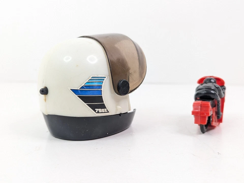 超级自行车头盔拉回发射器喷射赛车玩具摩托车宝马本田工作! — 第 3/4 张图片