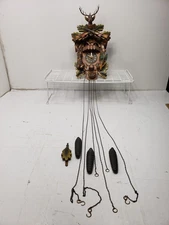 Vintage CUENDET Swiss Musical Movement Black Forest Cuckoo Clock Pre Owned