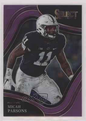 2022 Panini Select Draft Picks Field Level Purple Prizm 56/75 Micah Parsons i5f