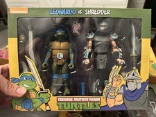 NECA Teenage Mutant Ninja Turtles TMNT Leonardo VS Shredder Two Pack
