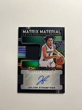 2024-25 Obsidian Julian Strawther Matrix Material (Game-Worn) Auto /99 B1