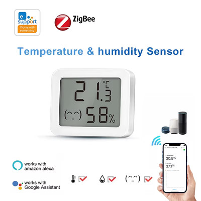 Ewelink Zigbee3.0 Temperature & Humidity Sensor Real-Time Monitoring Accurate In